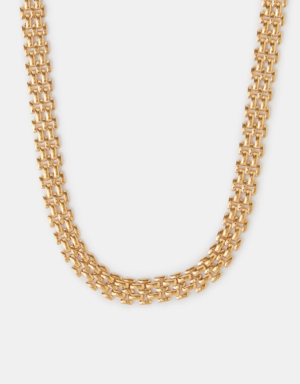 14ct Gold-Plated Watch Link Necklace, , large