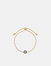 14ct Gold-Plated Evil Eye Bracelet, , large