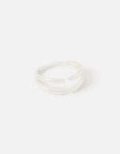 Sterling Silver Claw Ring, Silver (ST SILVER), large