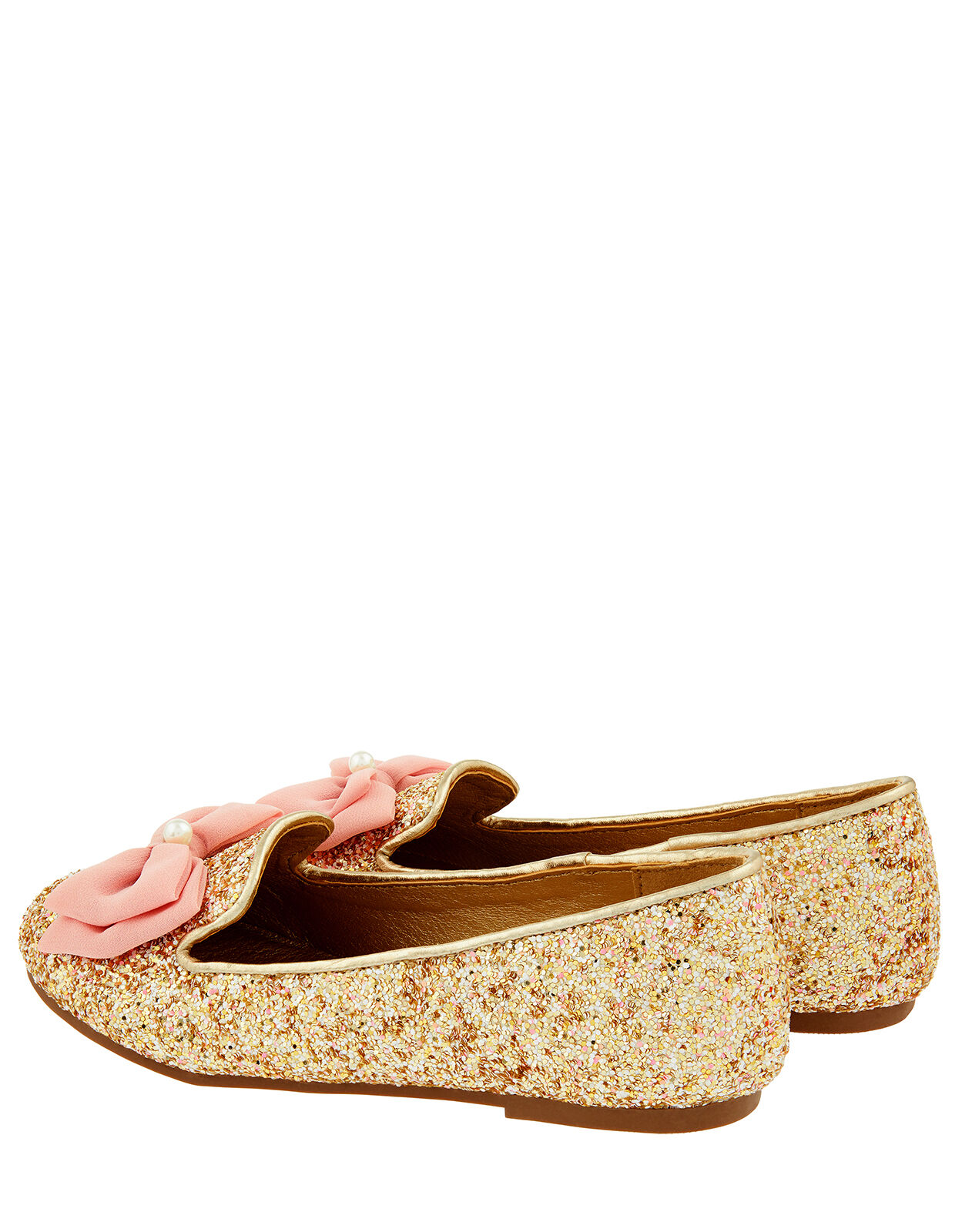 gold bow flats