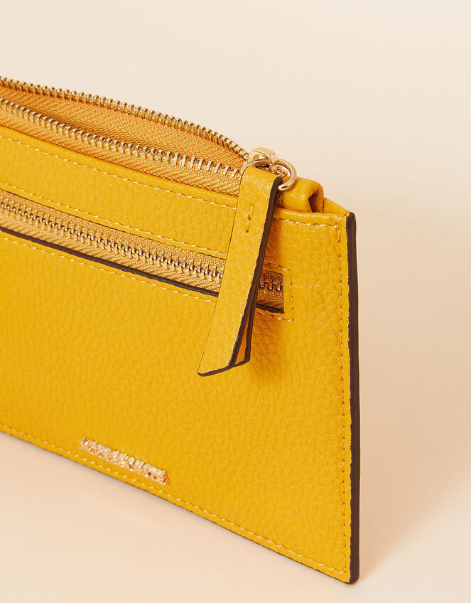 Zip Card Holder, Yellow (OCHRE), large