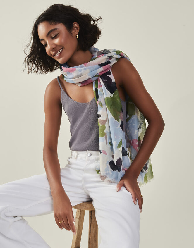 Meadow Print Lightweight Scarf, , large