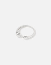 Sterling Silver Molten Wrap Ring, Silver (ST SILVER), large