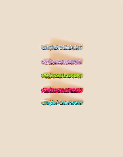 Kids Glitter Salon Clips 5 Pack, , large