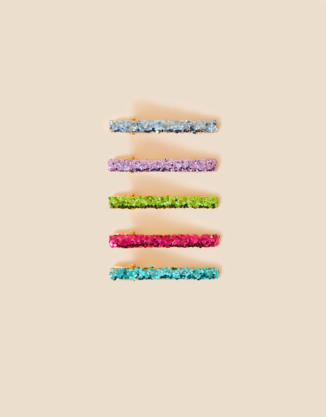 Kids Glitter Salon Clips 5 Pack, , large