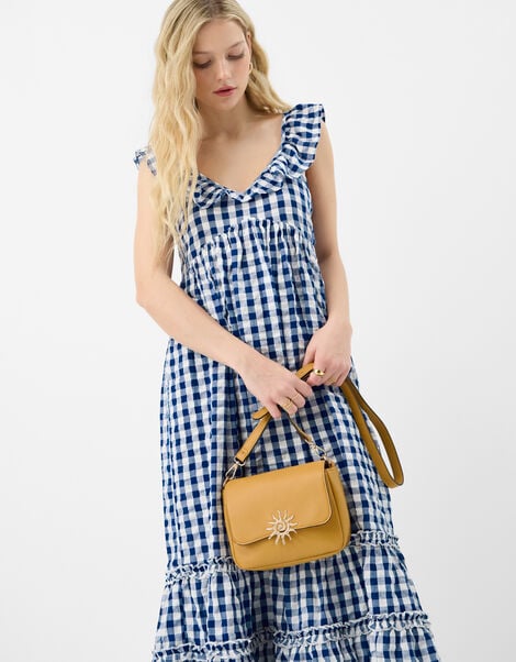 Sun Faux Leather Crossbody Bag, , large