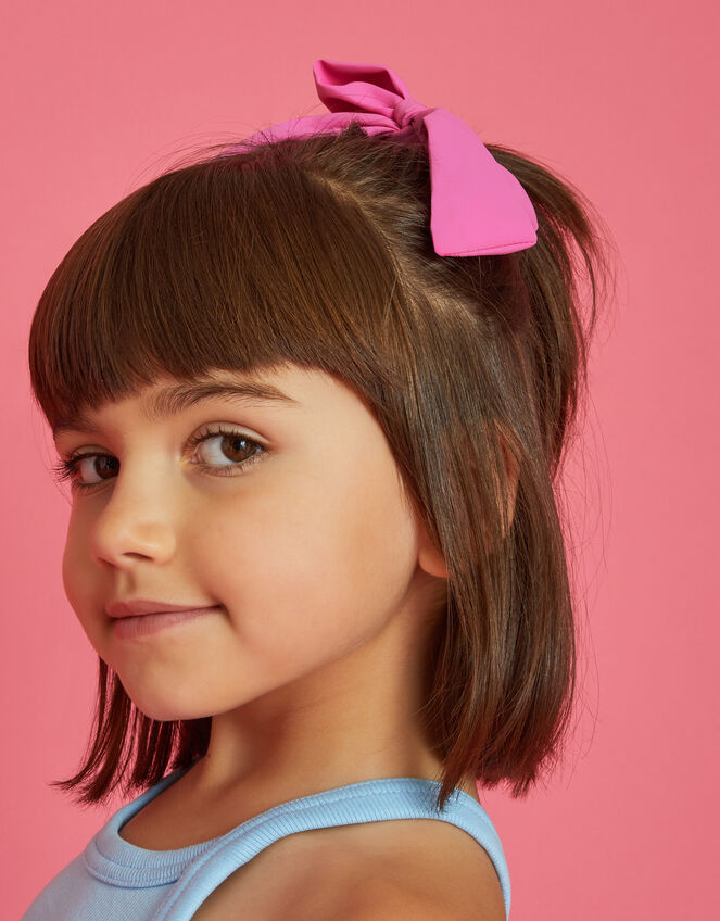 Girls Bow Mini Hair Scrunchie, , large