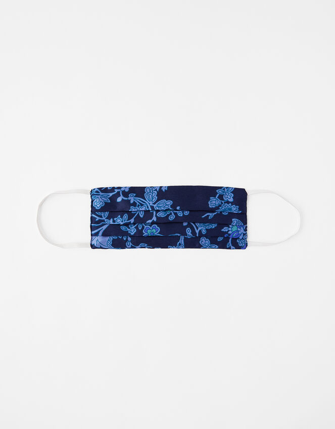Floral Face Covering in Pure Silk, , large