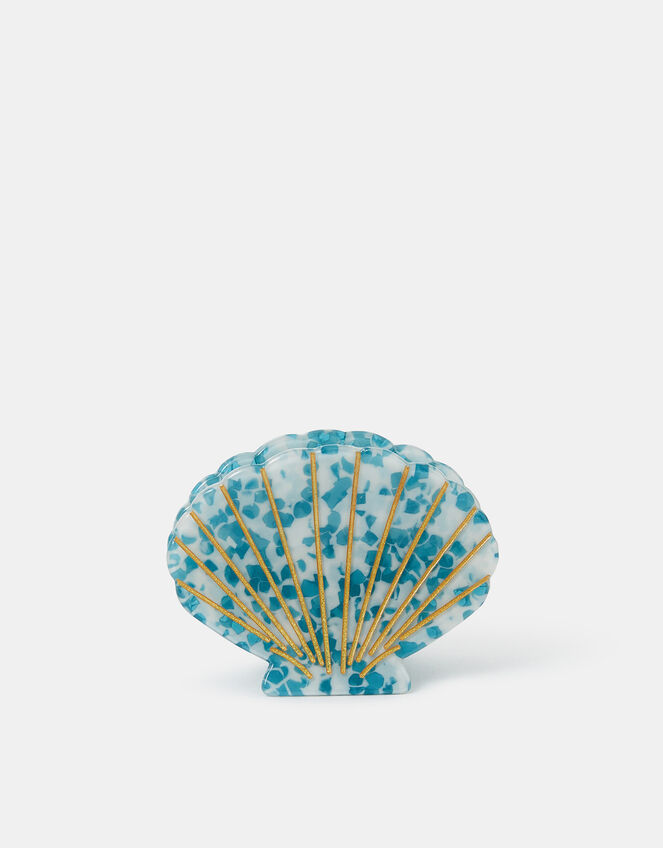 Shell Resin Claw Clip Blue, , large
