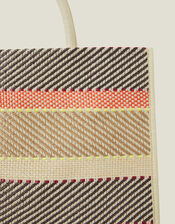 Woven Stripe Tote Bag, , large