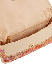 Kimmy Floral Beaded Clutch Bag, , large