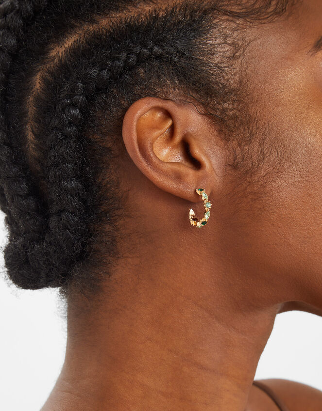Mini Eclectic Gem Hoops, , large