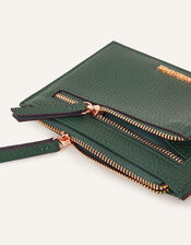 Large Zip Card Holder, Green (GREEN), large