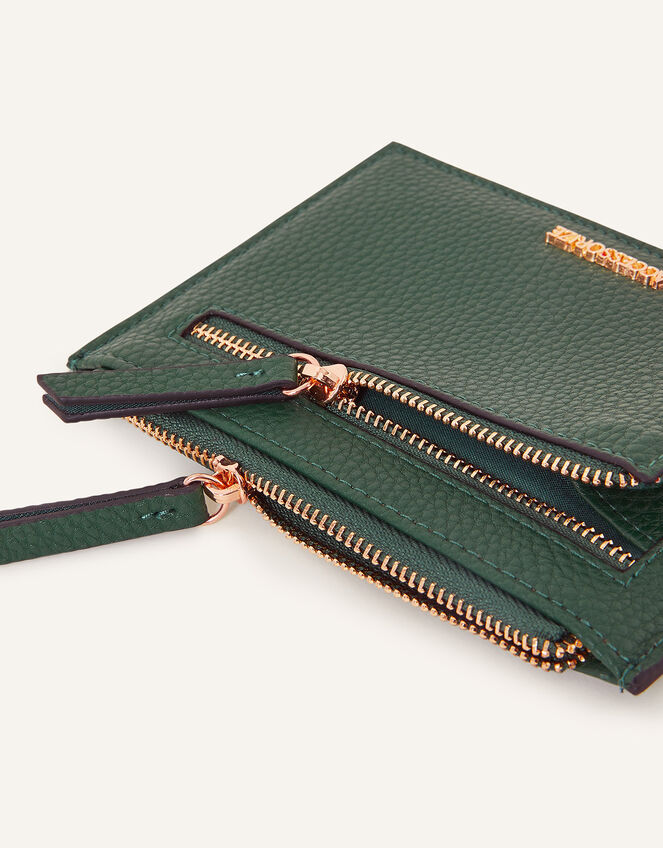 Large Zip Card Holder, Green (GREEN), large