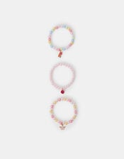 3-Pack Girls Princess Charm Bead Bracelets, , large