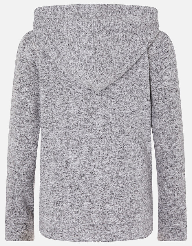Girls Marl Hoody, Grey (GREY), large