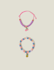 2-Pack Girls Fruit Beaded Bracelets, , large
