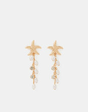 Starfish Pearl Drop Earrings, , large