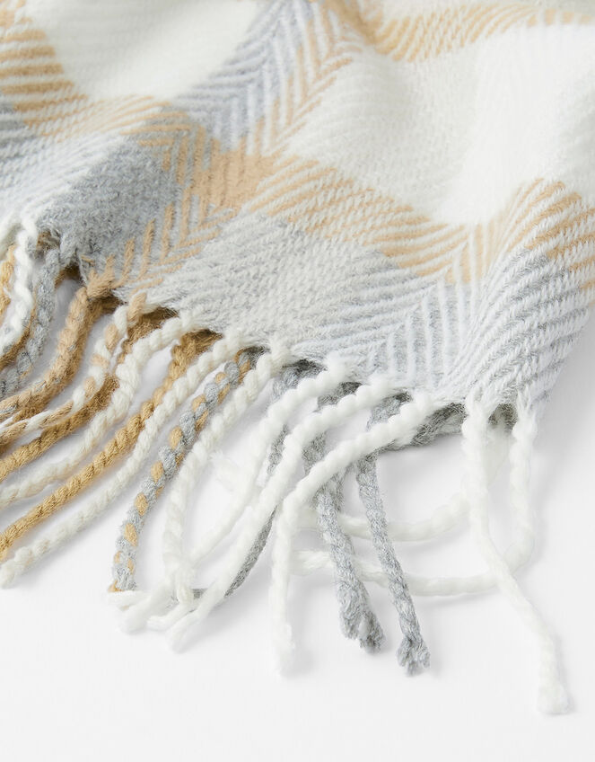 Queens Check Blanket Scarf, , large
