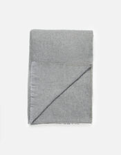 Plain Blanket Scarf , Grey (GREY), large