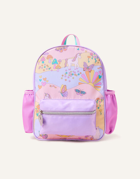 Kids Unicorn Print Backpack , , large