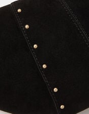 Stud Suede Sling Crossbody Bag, , large