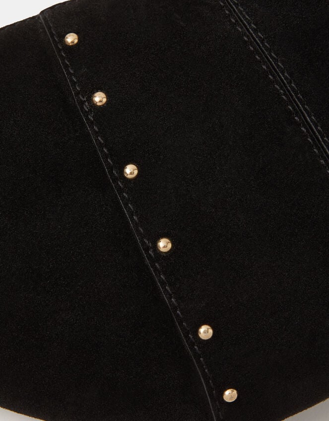 Stud Suede Sling Crossbody Bag, , large