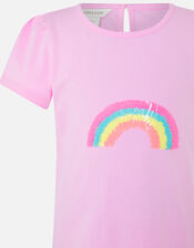 Girls Sequin Rainbow T-Shirt, Multi (BRIGHTS-MULTI), large