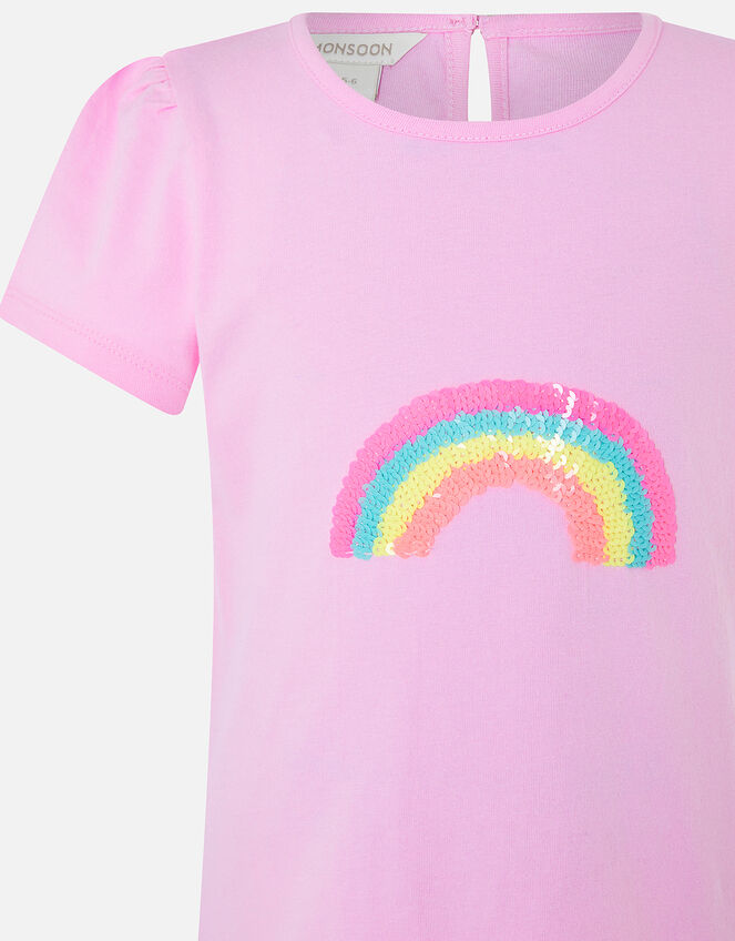 Girls Sequin Rainbow T-Shirt, Multi (BRIGHTS-MULTI), large