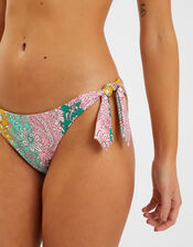 Paisley Print Tie Bikini Bottoms, Multi (BRIGHTS MULTI), large