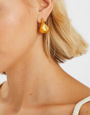 14ct Gold-Plated Chunky Teardrop Stud Earrings, , large