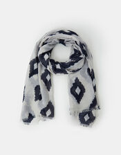 Lightweight Diamond Print Scarf, , large
