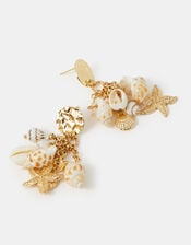 Shell Charm Drop Earrings, , large