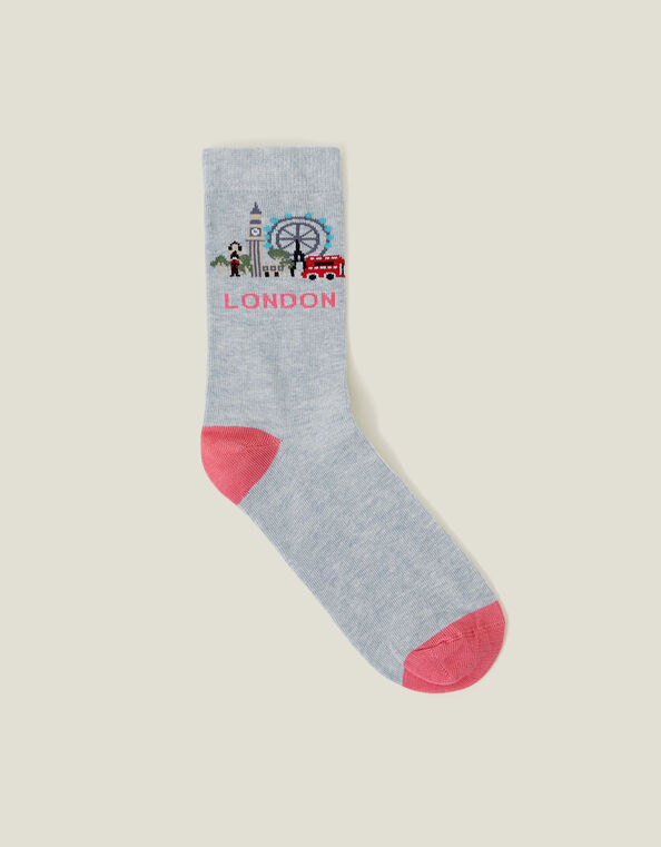 London Skyline Print Socks , , large