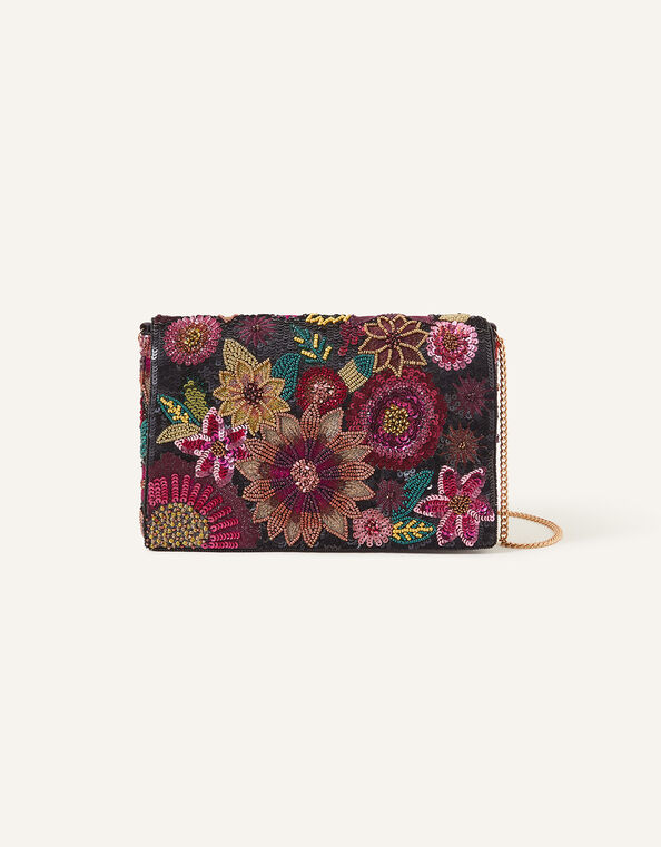 Floral Embellished Clutch, , large