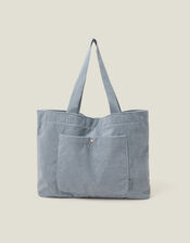 Corduroy Shopper Bag, Blue (BLUE), large