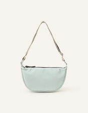 Sling Cross-Body Bag with Recycled Nylon, Green (LIGHT GREEN), large
