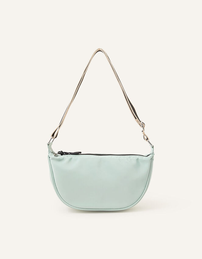 Sling Cross-Body Bag with Recycled Nylon, Green (LIGHT GREEN), large