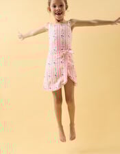 Girls Floral Print Swim Skirt, Multi (BRIGHTS MULTI), large