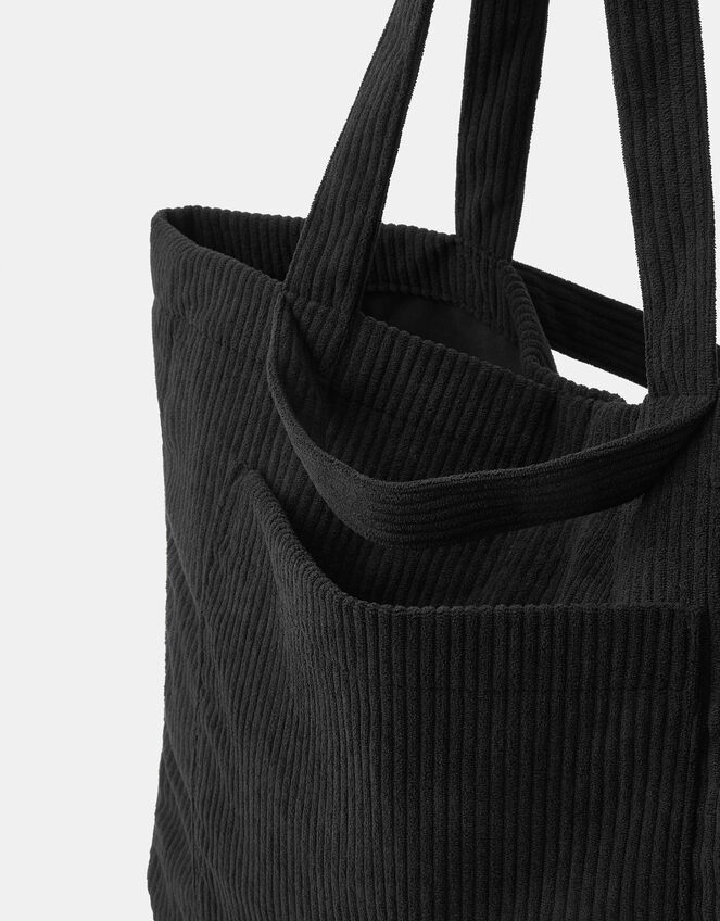 Double Strap Corduroy Shopper Bag, , large