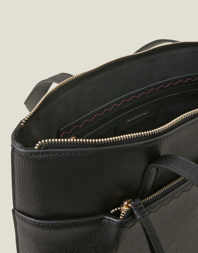 Classic Pocket Tote Bag, Black (BLACK), large