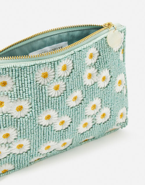 Daisy Embellished Pouch, , large
