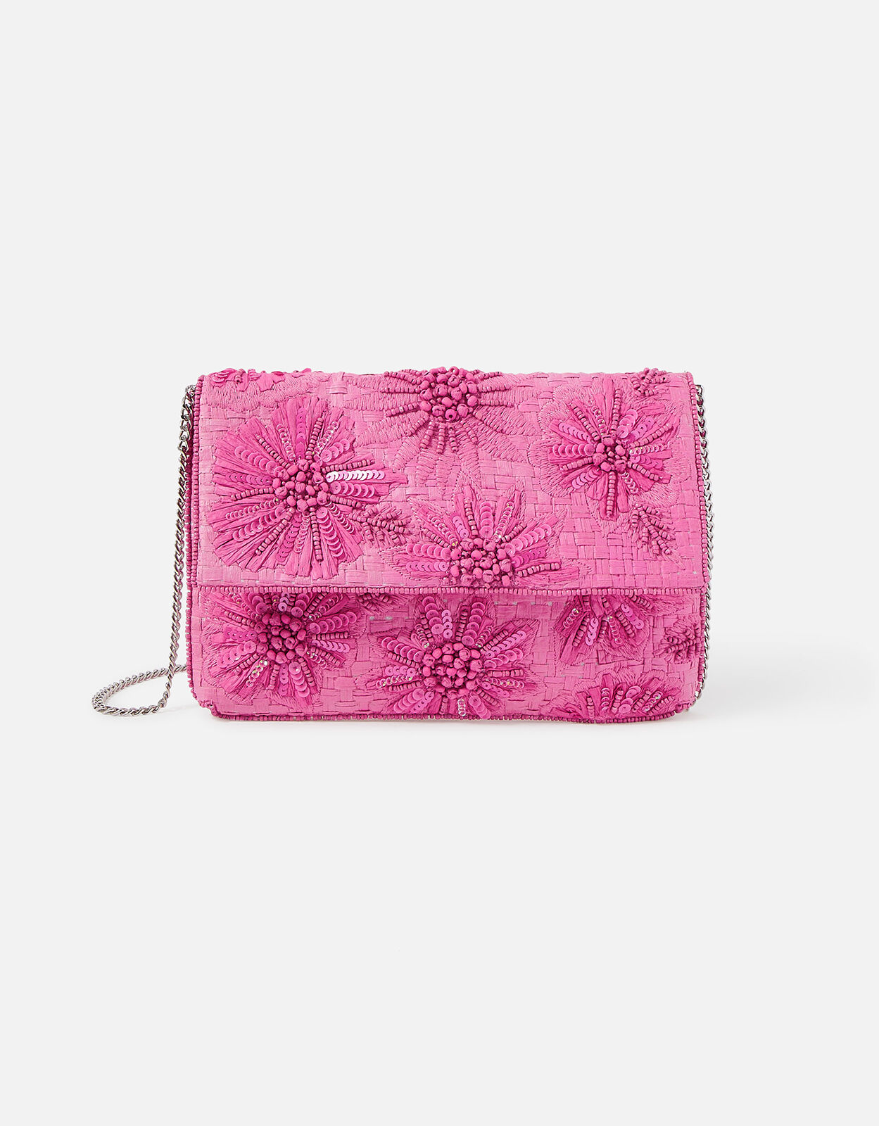 Natural Embellished Clutch Bag