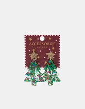 Christmas Tree Drop Earrings, , large