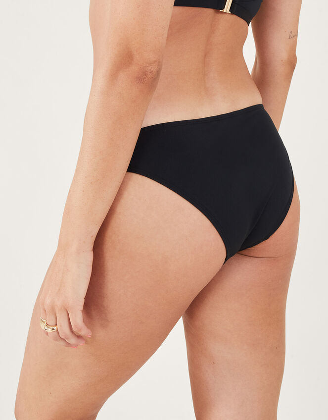 Ruched Side Bikini Briefs, Black (BLACK), large