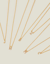 14ct Gold-Plated Sparkle Initial Necklace, Gold (GOLD), large