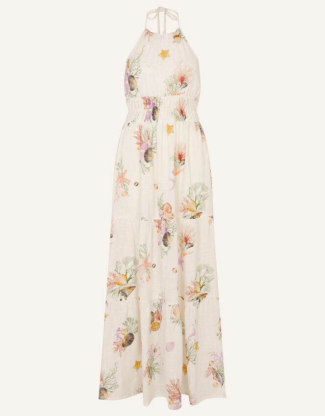 Print Halter Neck Dress, Ivory (IVORY), large