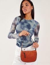 Mini Cord Shoulder Bag, Orange (RUST), large