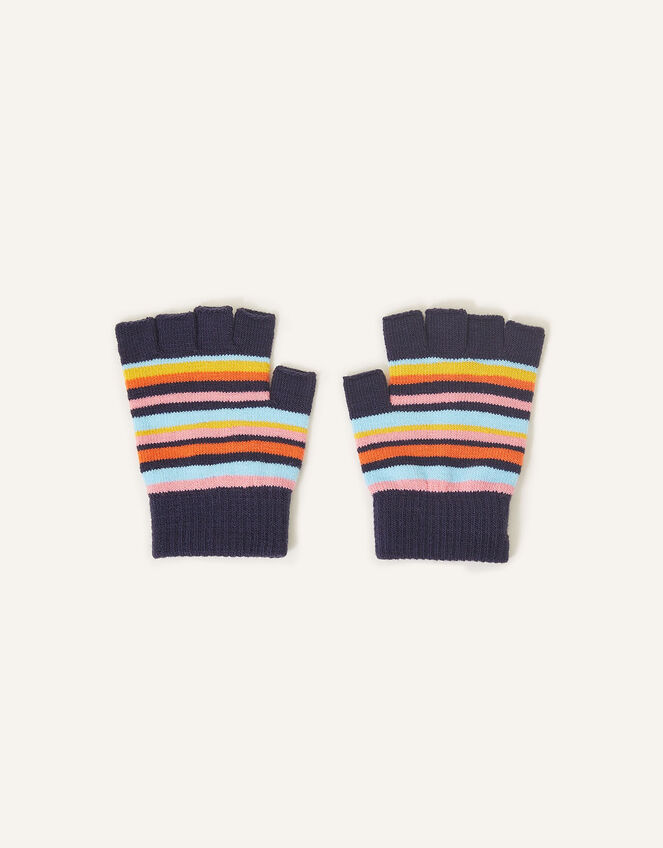 Stripe Fingerless Gloves, , large