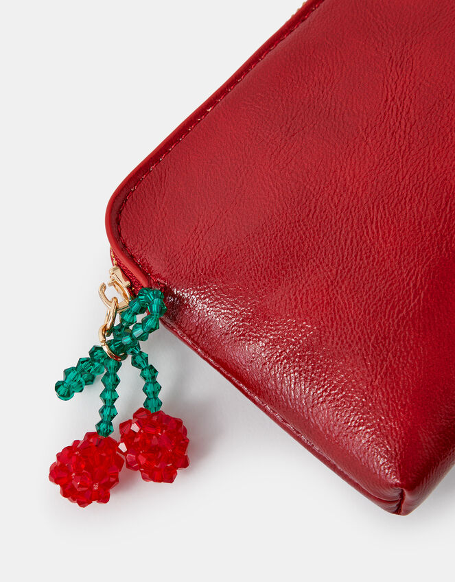 Beaded Cherry Charm Coin Purse, , large
